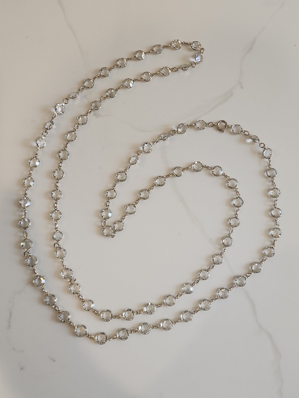 Swarovaki Crystal Station Necklace - Gold